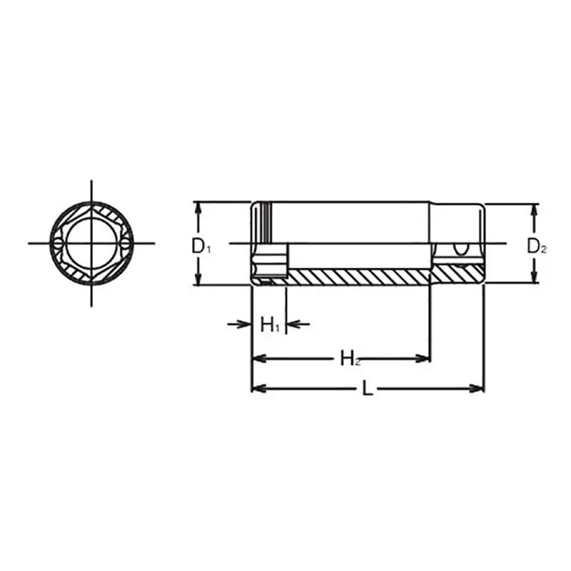 Ko-ken Tools 1/4 Sq. Dr. Deep NUT GRIPÂ® Socket 13mm Ko-ken Tools