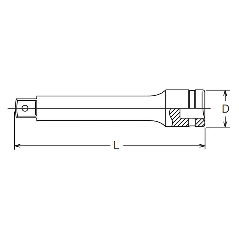 Ko-ken Tools 3/8 Sq. Dr. Extension Bar Pin Length 75mm Ko-ken Tools