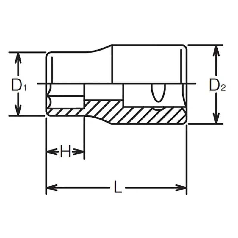 Ko-ken Tools 1/4 Sq. Dr. 6 point chrome Metric Socket 11mm Ko-ken Tools
