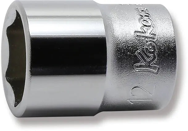 Ko-ken Tools 1/4 Sq. Dr. 6 point chrome Metric Socket 12mm Ko-ken Tools