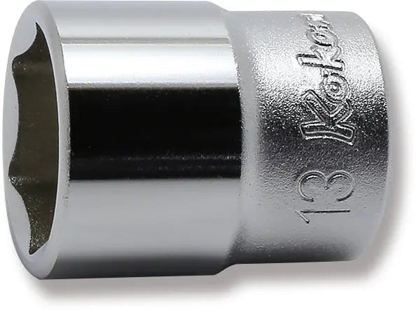 Ko-ken Tools 1/4 Sq. Dr. 6 point chrome Metric Socket 13mm Ko-ken Tools