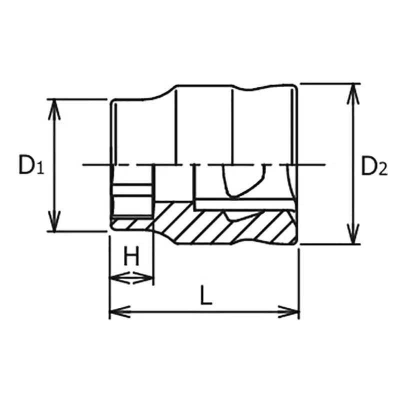 Ko-ken Tools 1/4 Sq. Dr. Z-Series 6 point chrome Metric Socket 4mm Ko-ken Tools