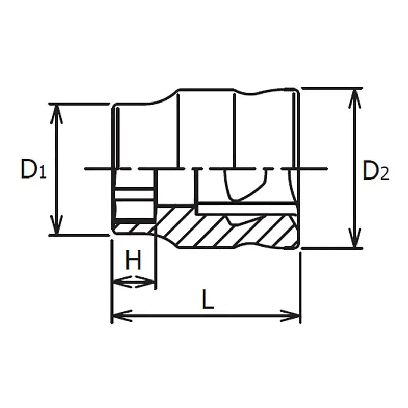 Ko-ken Tools 1/4 Sq. Dr. Z-Series 6 point chrome Metric Socket 7mm Ko-ken Tools