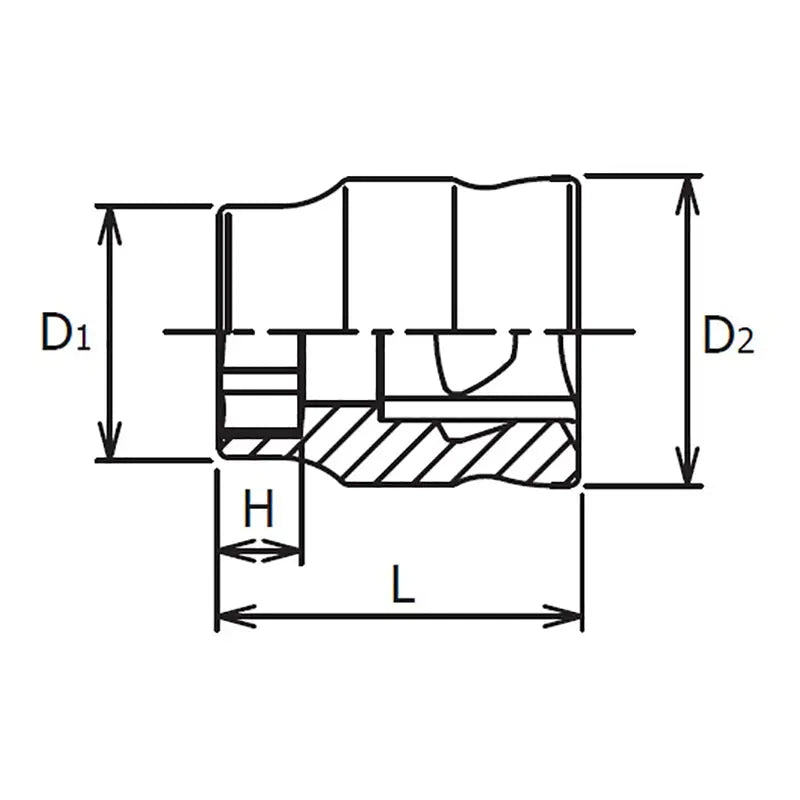 Ko-ken Tools 1/4 Sq. Dr. Z-Series 6 point chrome Metric Socket 8mm Ko-ken Tools