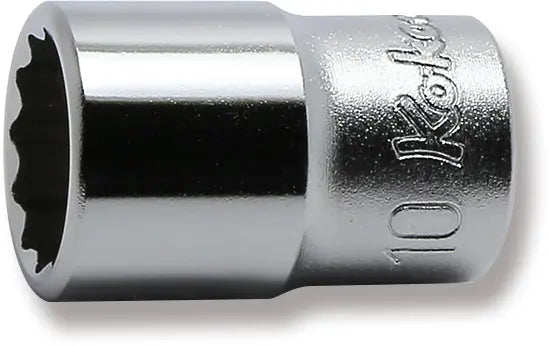 Ko-ken Tools 1/4 Sq. Dr. 12 Point chrome Metric Socket 10mm Ko-ken Tools