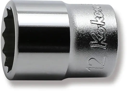 Ko-ken Tools 1/4 Sq. Dr. 12 Point chrome Metric Socket 12mm Ko-ken Tools