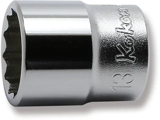 Ko-ken Tools 1/4 Sq. Dr. 12 Point chrome Metric Socket 13mm Ko-ken Tools