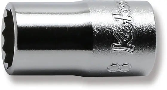 Ko-ken Tools 1/4 Sq. Dr. 12 Point chrome Metric Socket 8mm Ko-ken Tools