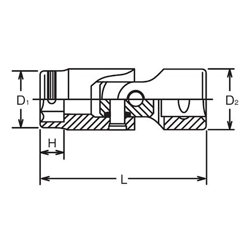 Ko-ken Tools 1/4 Sq. Dr. Universal NUT GRIP® Socket - 6mm