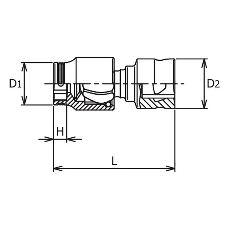 Ko-ken Tools 1/4 Sq. Dr. Z-series Universal NUT GRIPÂ® Socket 13mm Ko-ken Tools