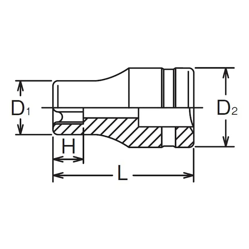 Ko-ken Tools 1/2 Sq. Dr. Socket TORXÂ® E18 Length 37mm Ko-ken Tools
