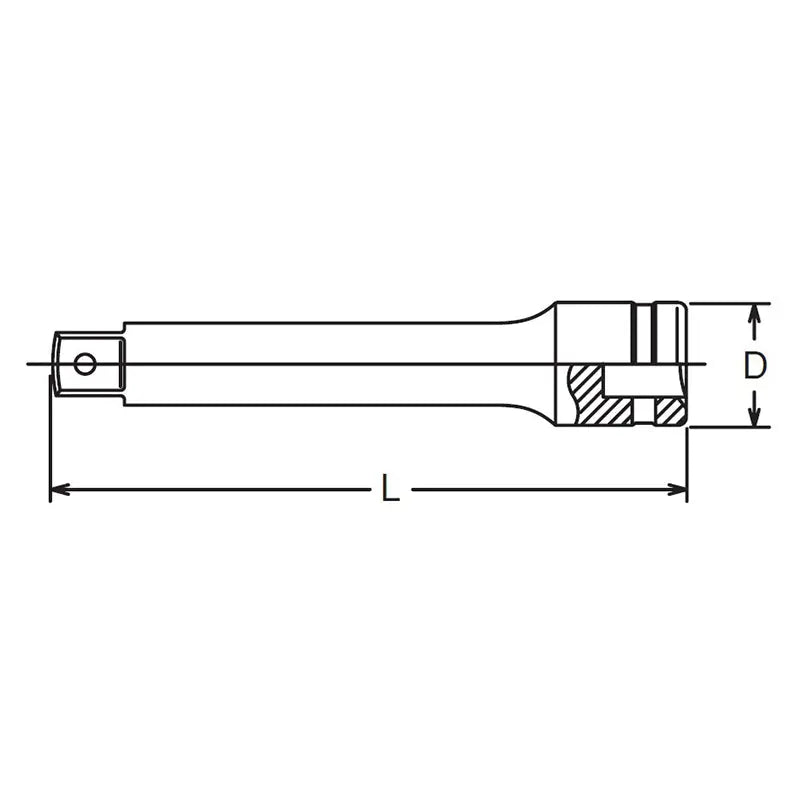 Ko-ken Tools 1/2 Sq. Dr. Extension Bar Pin Length 125mm Ko-ken Tools
