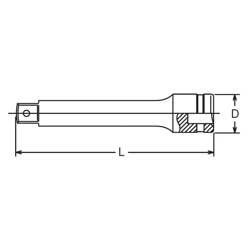 Ko-ken Tools 1/2 Sq. Dr. Extension Bar Pin Length 75mm Ko-ken Tools