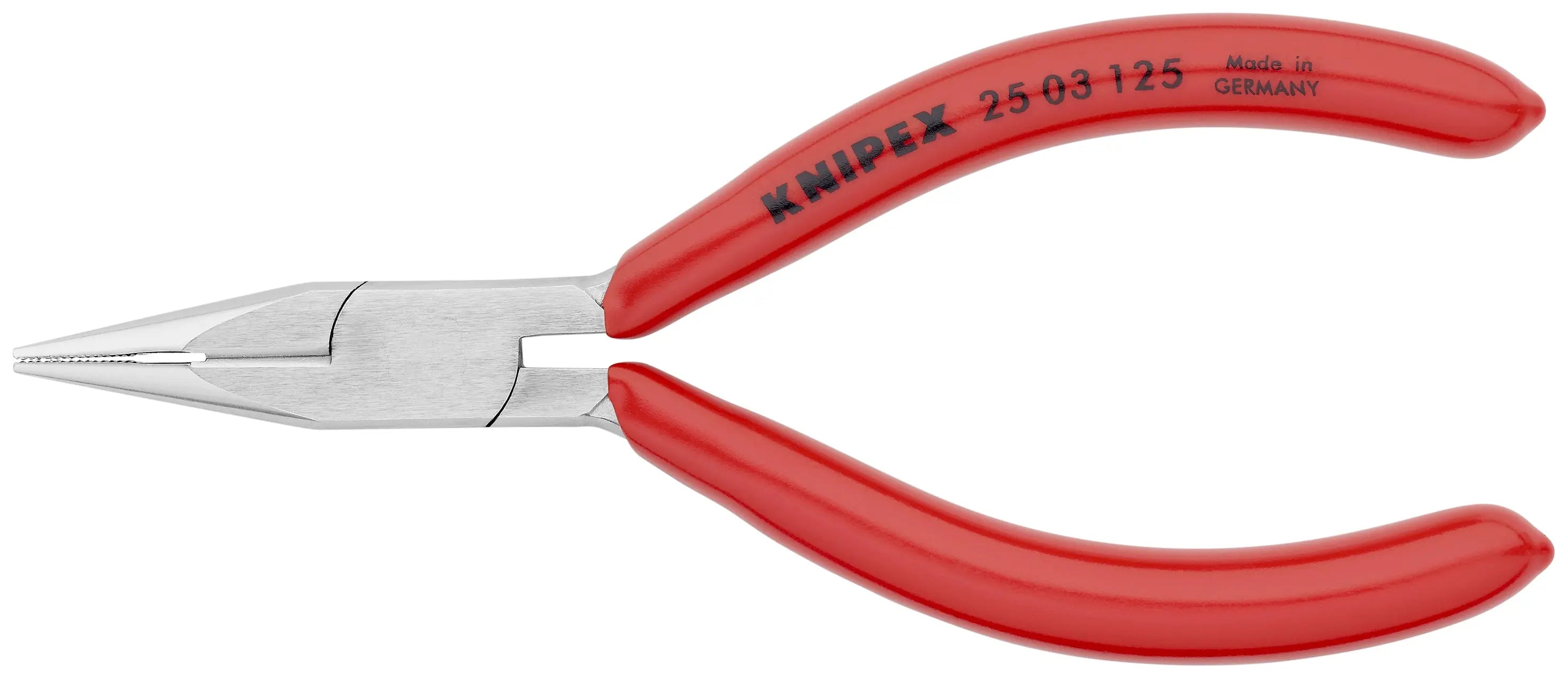 Knipex 25 03 125 KN | Long Nose Pliers w/ Cutter, Chrome, Multi-Component Knipex