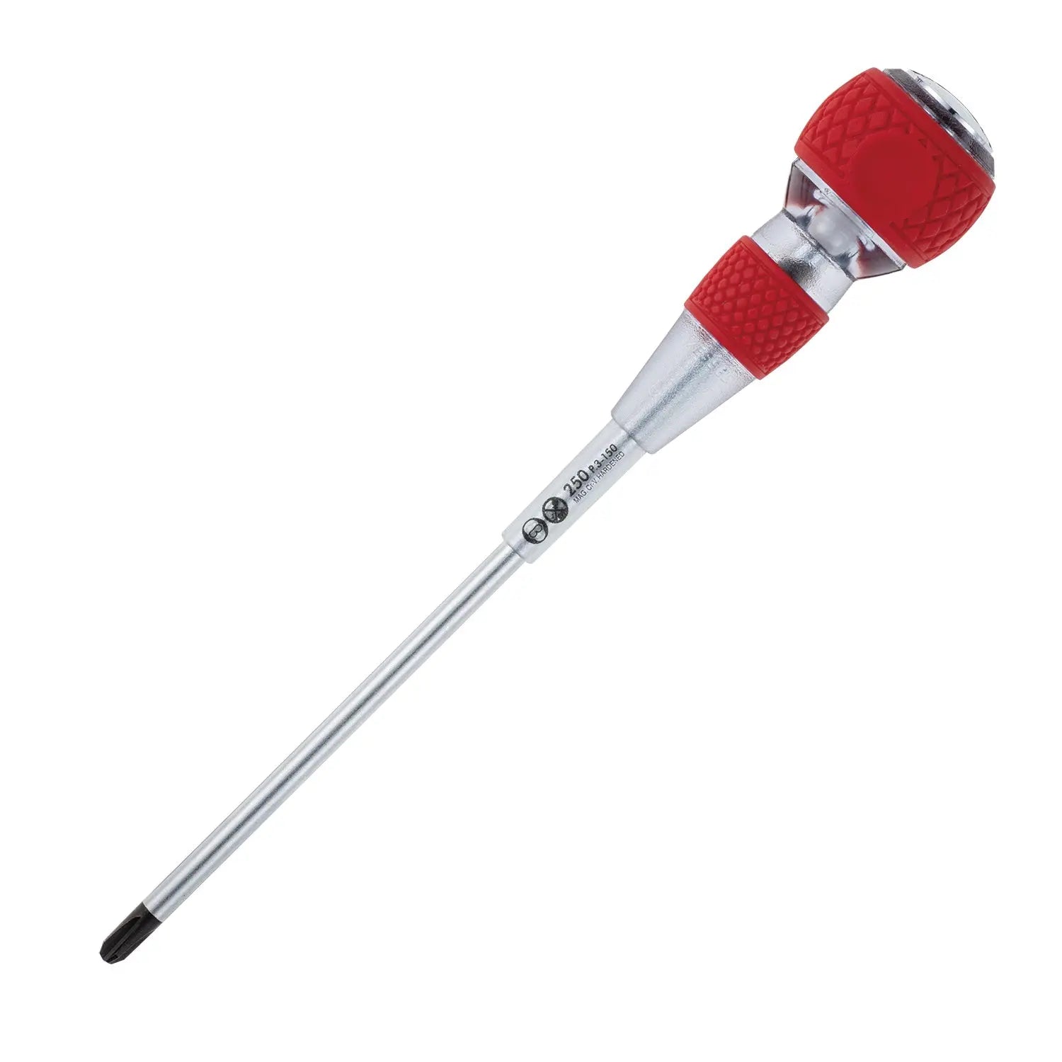 Vessel Tools Ball Grip Tang-Thru Screwdriver for Electric Works with Ceramic Ball, PH3 x 150mm - VL 250P3150 Vessel Tools
