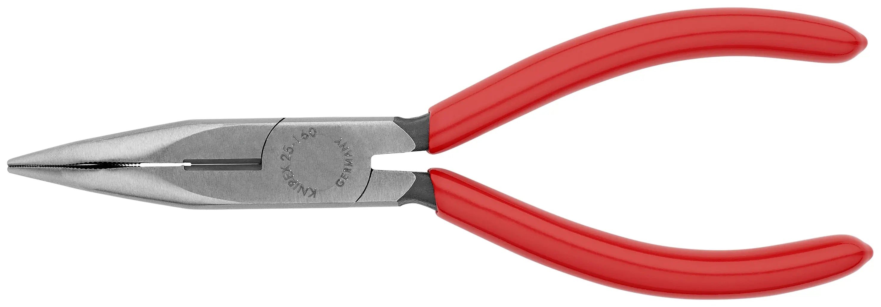Knipex 25 21 160 | 6 1/4" Long Nose 40Â° Angled Pliers with Cutter Knipex