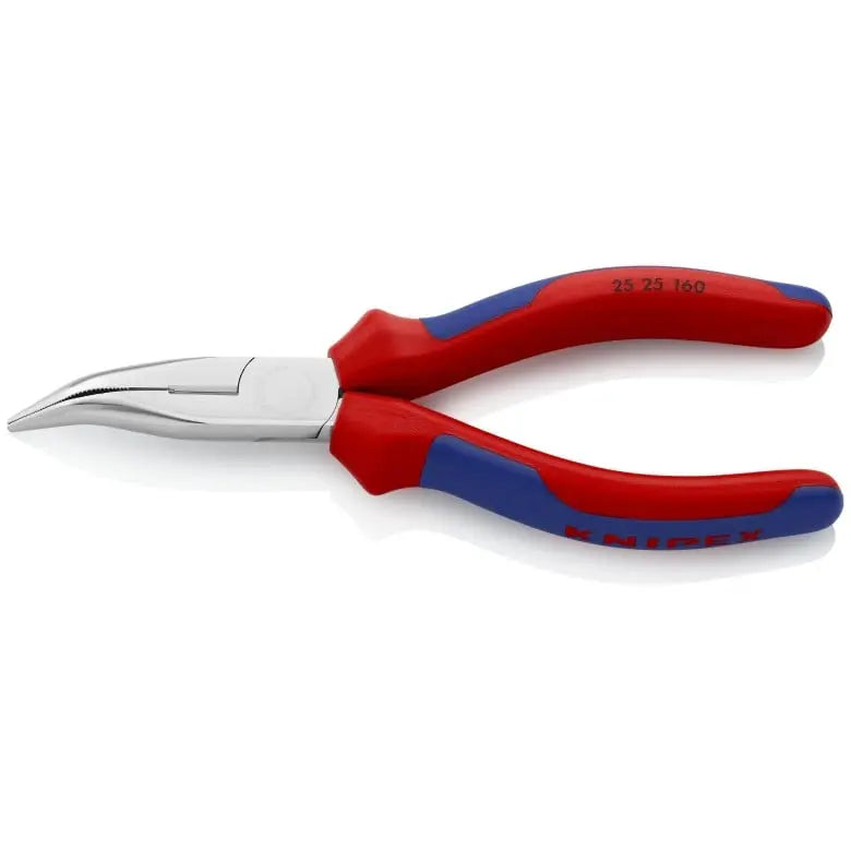 Knipex 45 deg Angled Long Nose Plier with Cutter, 6-1/4 in - KN 25 25 160 Knipex