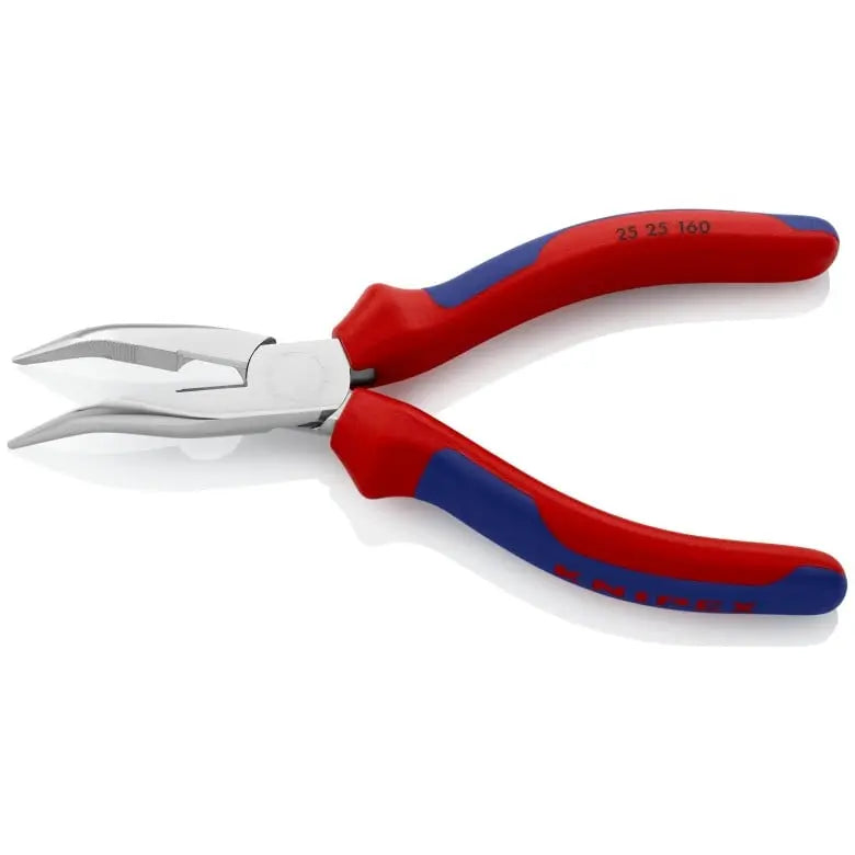 Knipex 45 deg Angled Long Nose Plier with Cutter, 6-1/4 in - KN 25 25 160 Knipex