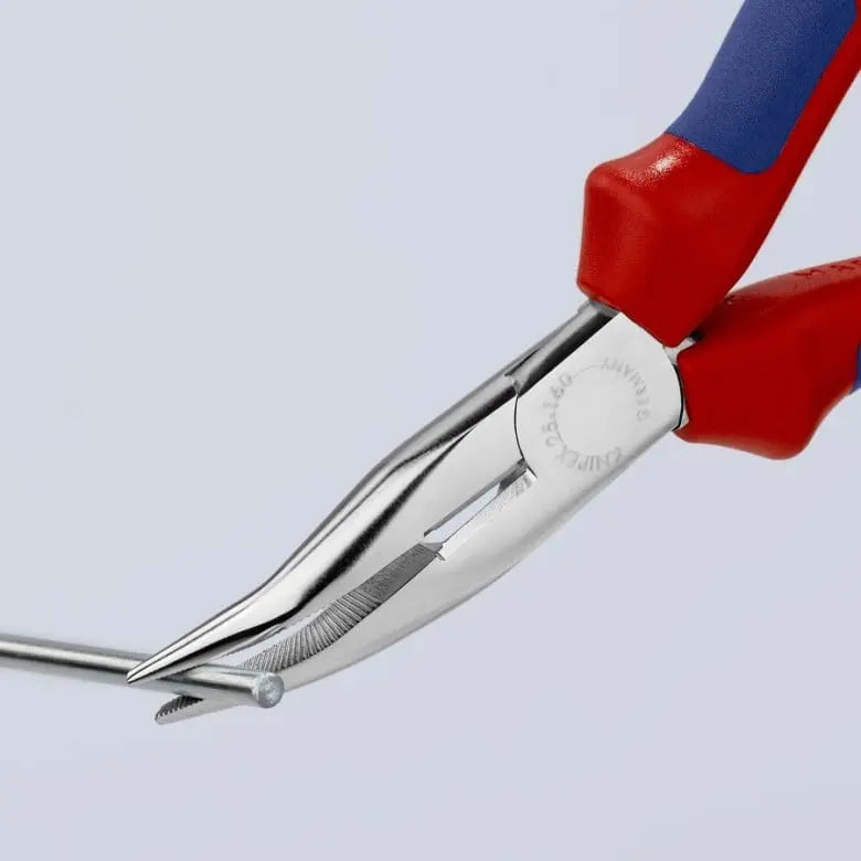 Knipex 45 deg Angled Long Nose Plier with Cutter, 6-1/4 in - KN 25 25 160 Knipex