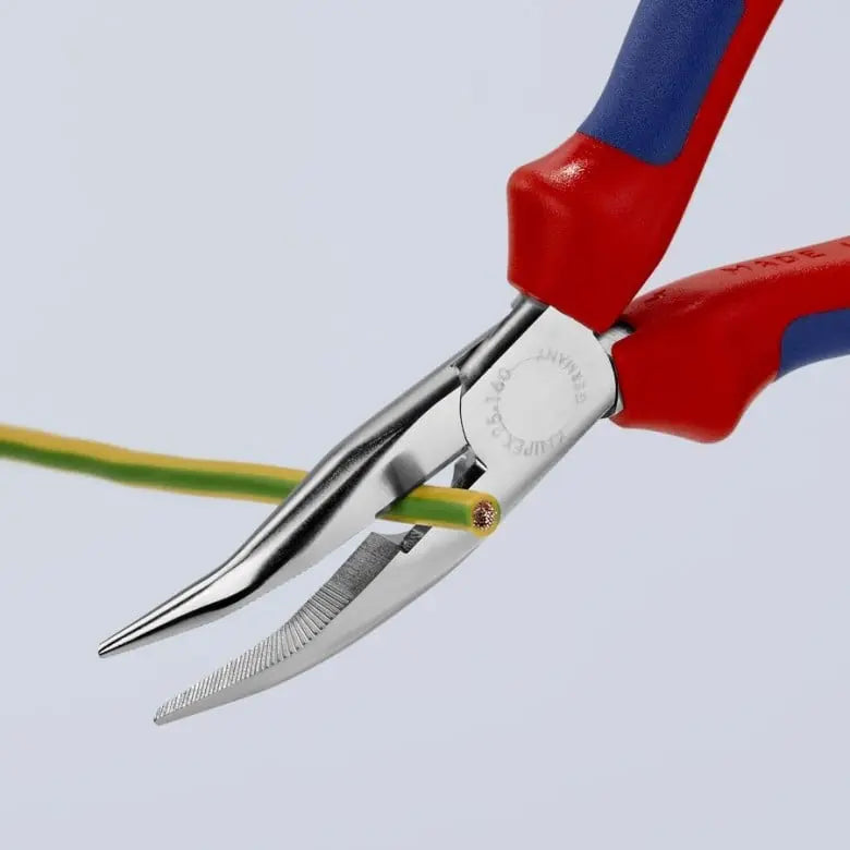 Knipex 45 deg Angled Long Nose Plier with Cutter, 6-1/4 in - KN 25 25 160 Knipex