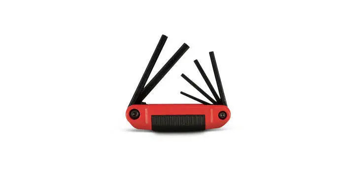 Wright Tool Set of 6 Fractional Resin Fold-Up Hexagon Key, 5/32 in - 3/8 in - WT 9E25611