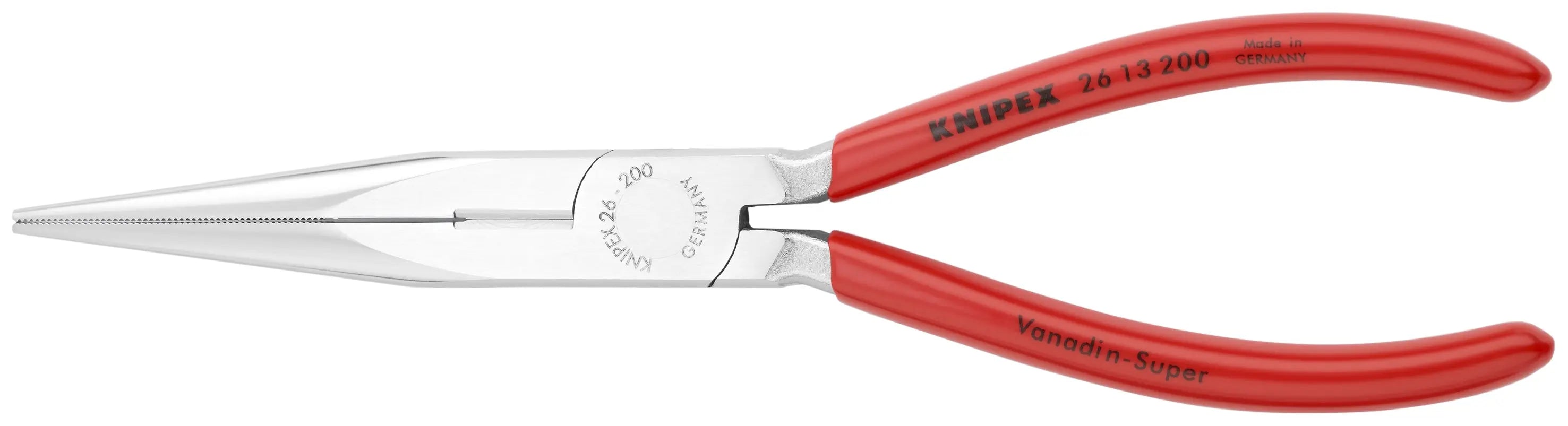 Knipex 26 13 200 KN | Long Nose Pliers w/ Cutter, Chrome Knipex