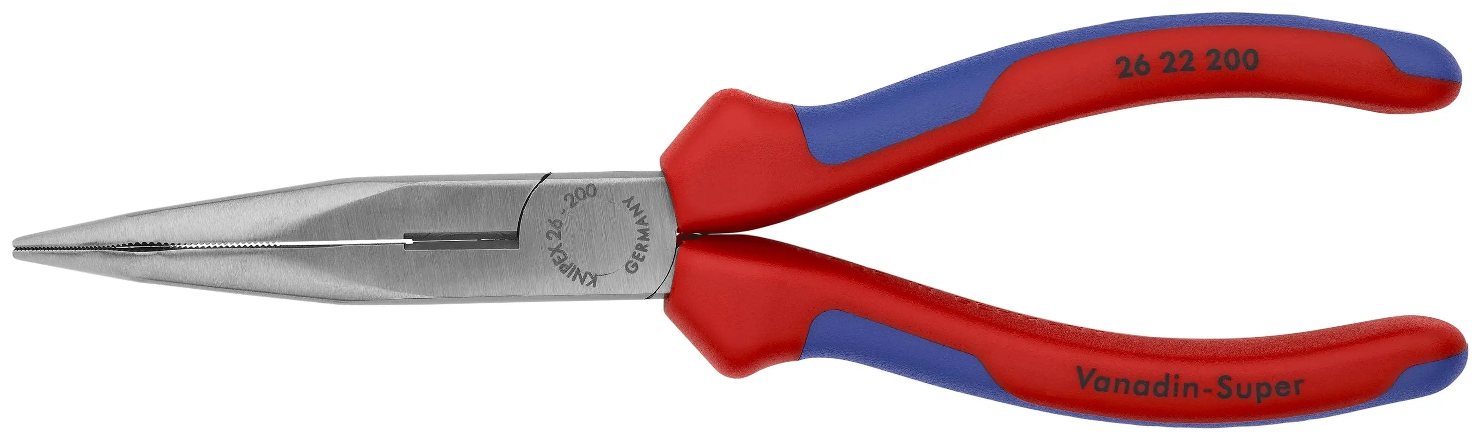 Knipex 26 22 200 KN | Long Nose Pliers w/ Cutter, 40 degree Angled, Multi-Component Knipex
