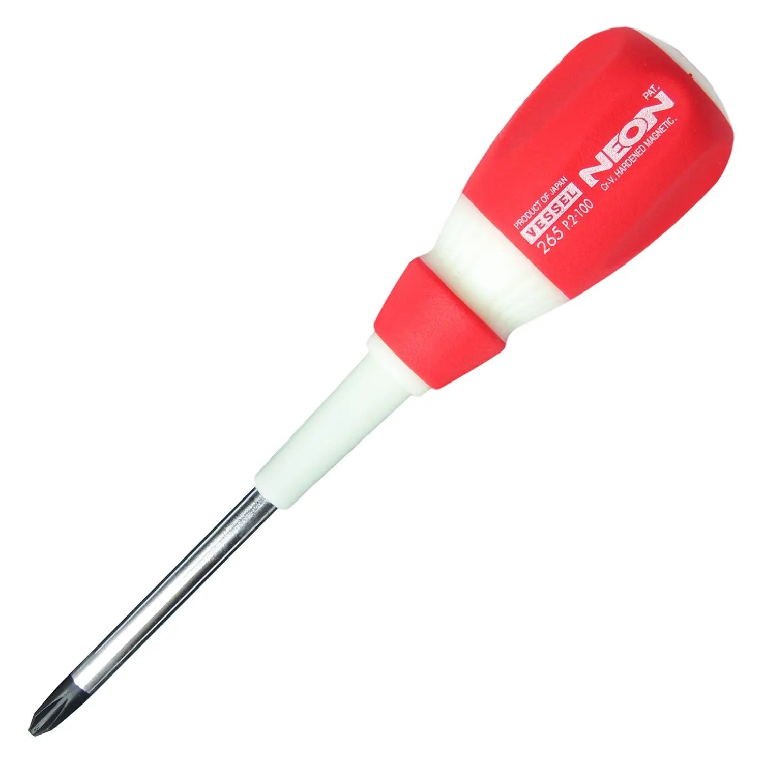 Vessel Tools Neon Screwdriver, PH2 x 100mm - VL 265P2100 Vessel Tools