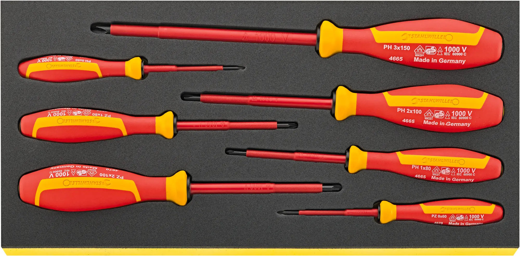Stahlwille Set of 7 DRALL+ VDE Screwdriver - ST 96838785 Stahlwille