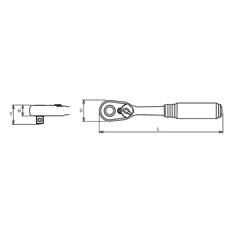 Ko-ken Tools 1/4" Body 3/8" Sq. Dr. Ratchet Handle 72 teeth Length 160mm Quick Release Z-series Ko-ken Tools