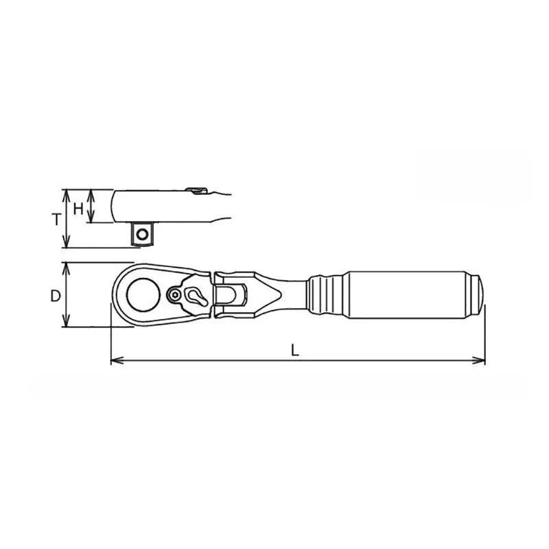 Ko-ken Tools 1/4 Sq. Dr. Ratchet Handle 36 teeth Flexible Head Length 114mm Z-series Ko-ken Tools