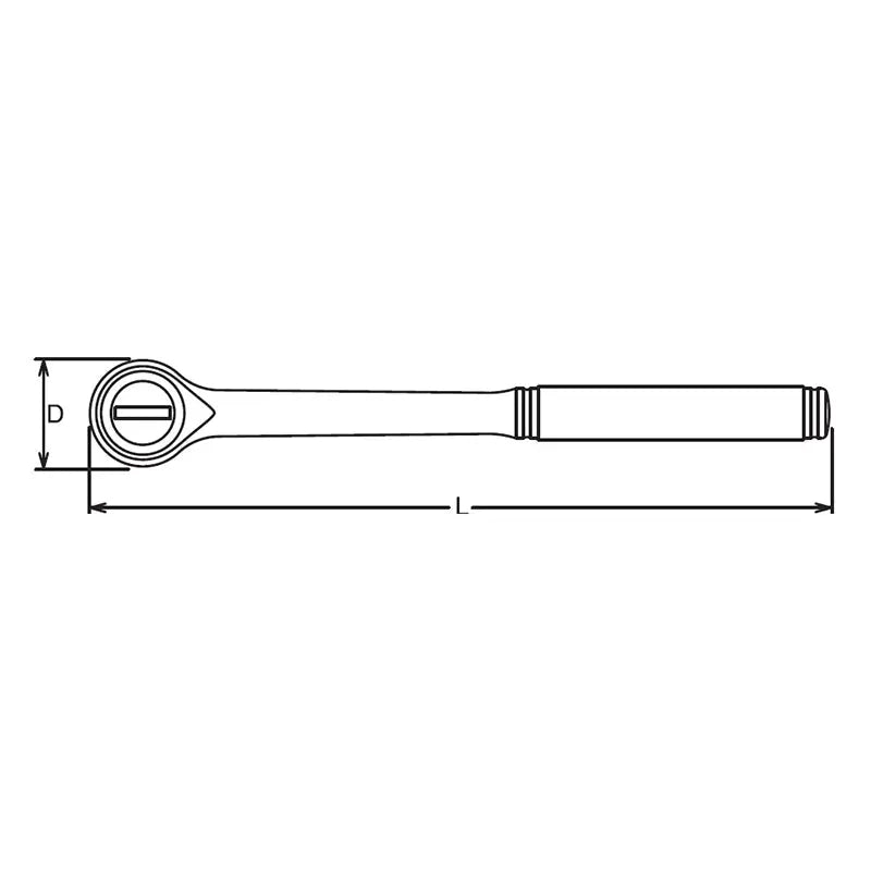 Ko-ken Tools 1/4 Sq. Dr. Ratchet Handle 44 teeth Length 125mm Metal Handle Ko-ken Tools