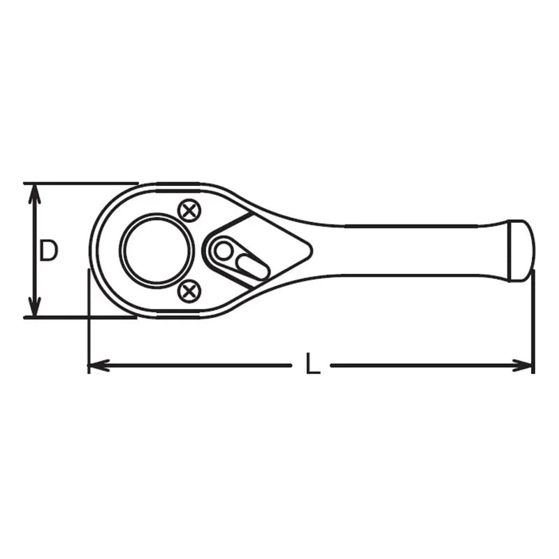 Ko-ken Tools 1/4 Sq. Dr. Ratchet Handle 20 teeth Short Length 75mm Ko-ken Tools