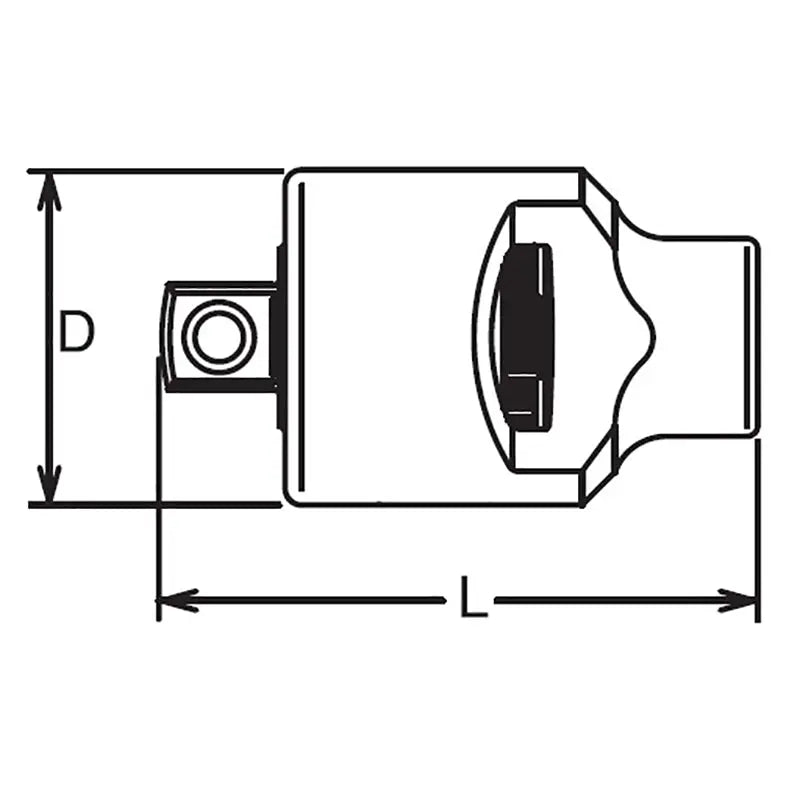 Ko-ken Tools 1/4 Sq. Dr. Ratchet Adaptor 44 teeth Length 40mm Ko-ken Tools