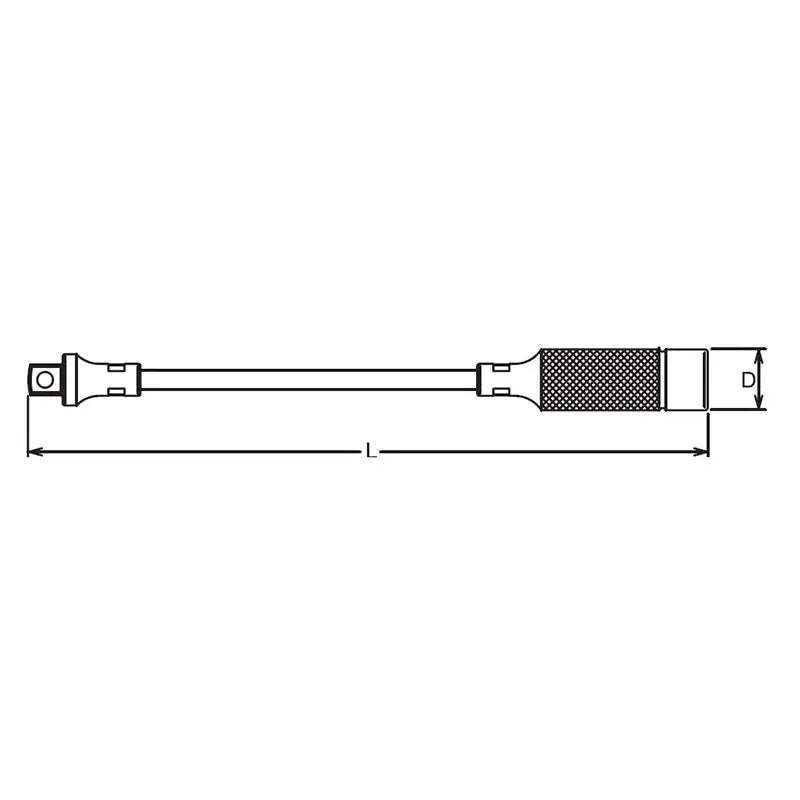 Ko-ken Tools 1/4 Sq. Dr. Flexible Extension Bar - Length 300mm Ko-ken Tools