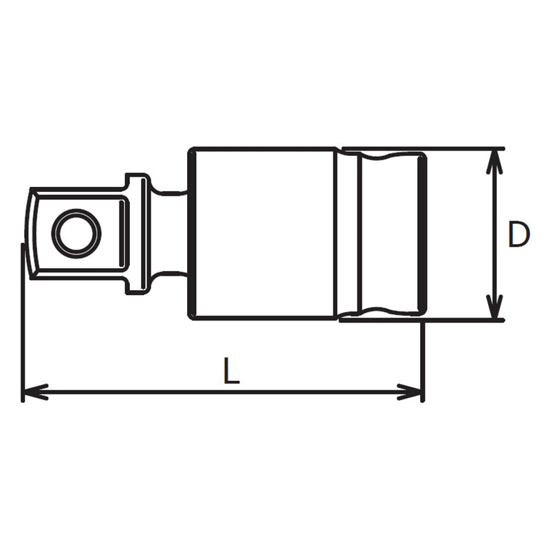 Ko-ken Tools 1/4 Sq. Dr. Universal Joint 1/4 Square Length 30mm Z-series