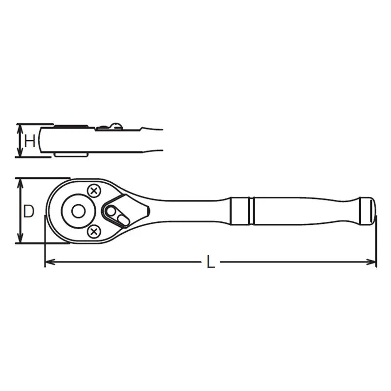 Ko-ken Tools Flexible Bit Rachet 5/16 For 5/16H Bit, Reversible Ratchet Ko-ken Tools
