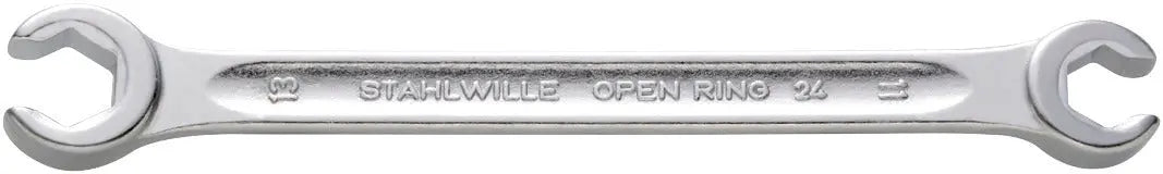 Stahlwille Angled Double Open Ended Ring Spanner Wrench, 1/4 x 5/16 in, Length 105mm - ST 41481620 Stahlwille