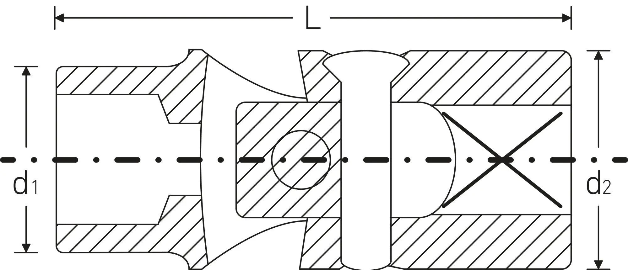 Stahlwille Uniflex Socket, E10 - ST 02070010 Stahlwille