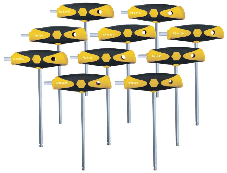 Wiha 54097, Soft Grip Dual Drive T-Handle 10 Pc. Set Wiha
