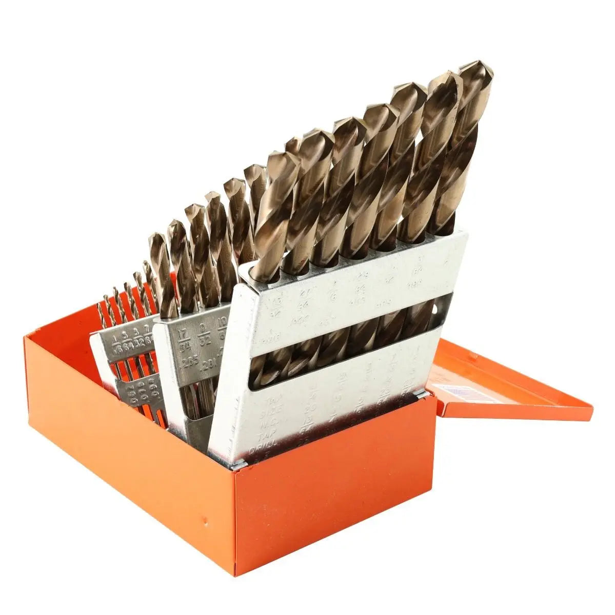 KnKut Set of 29 HD Hexagon Shank M35 Cobalt Jobber Length Drill Bit, 1/16 in - 1/2 in by 64ths - 29KK35 KnKut
