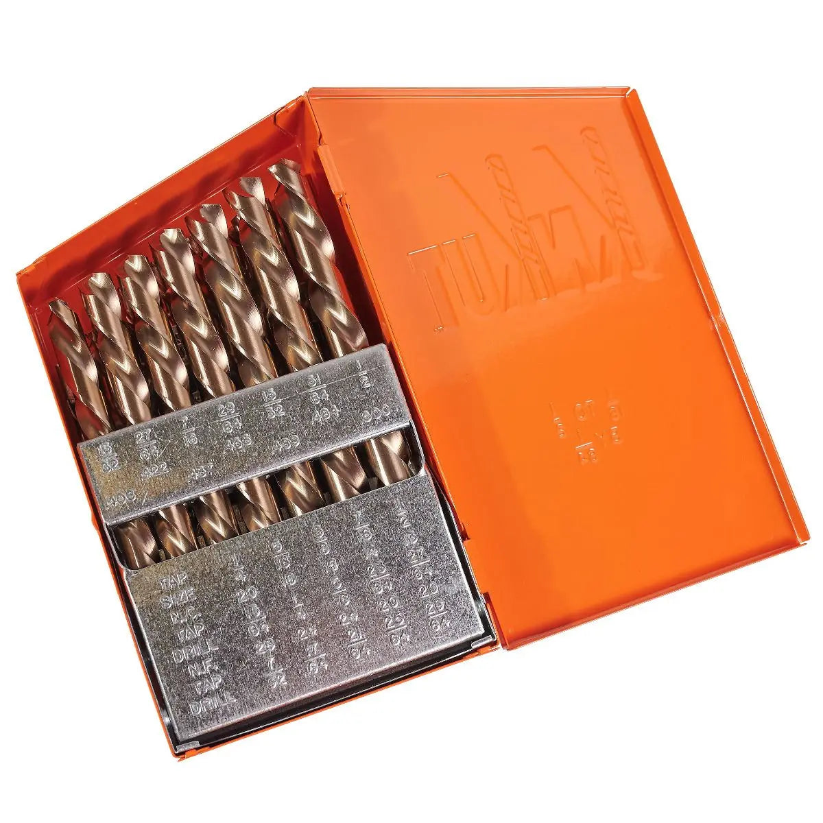 KnKut Set of 29 Fractional Jobber Length Left Hand Drill Bit, 1/16 in - 1/2 in by 64ths - 29KK6 KnKut
