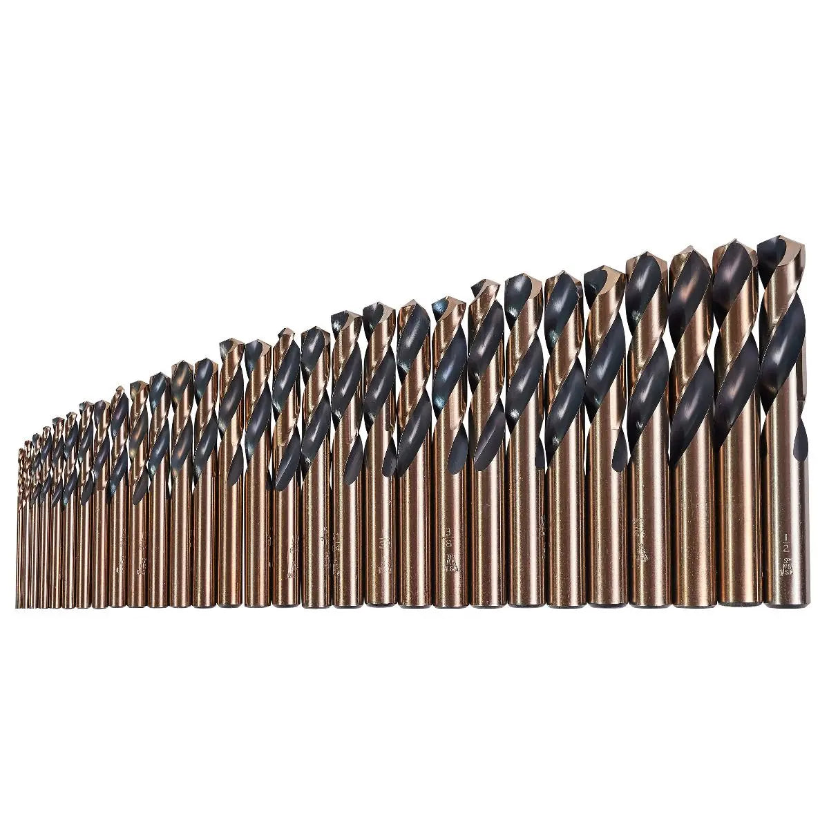 KnKut Set of 29 Fractional Short Stubby Length Drill Bit, 1/16 in - 1/2 in by 64ths - 29KK7 KnKut