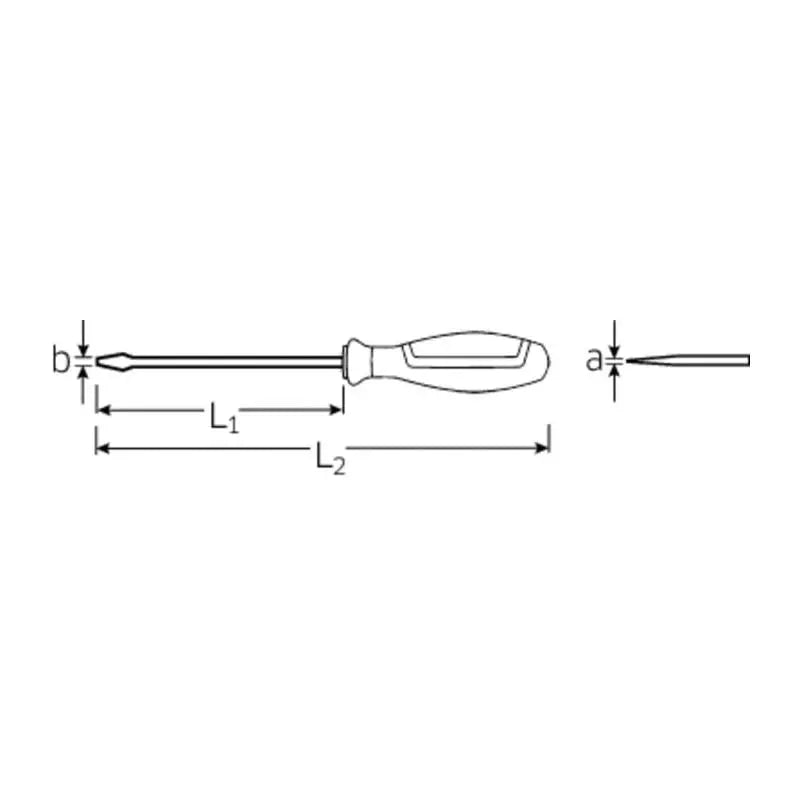 Stahlwille 3C Drall Slotted Screwdriver, Size 3, 1.2 x 8 x 150mm - ST 46223080 Stahlwille