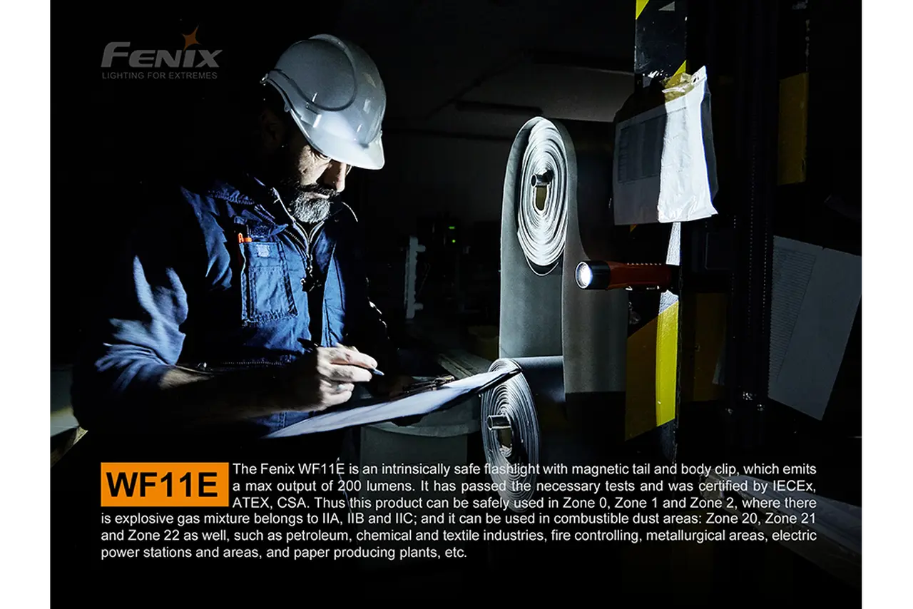 Fenix 200 Lumen AA Intrinsically Safe Flashlight - F FX-WF11E Fenix
