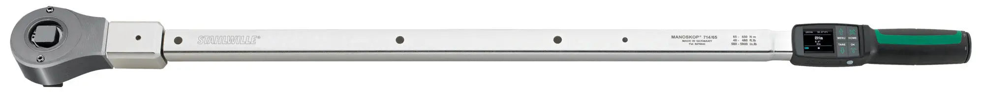 Stahlwille MANOSKOP Electromechanical Angle Torque Wrench with Insert Ratchet, 40 - 400 Nm - ST 96501065 Stahlwille