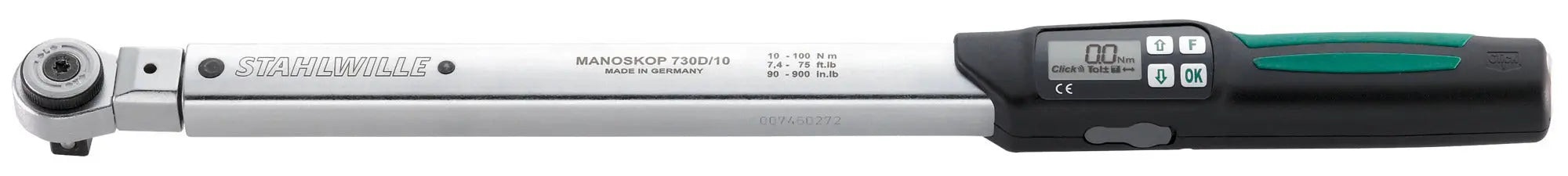 Stahlwille MANOSKOP Service/Series Torque Wrench with Reversible Ratchet, Size 10 - ST 96501810 Stahlwille