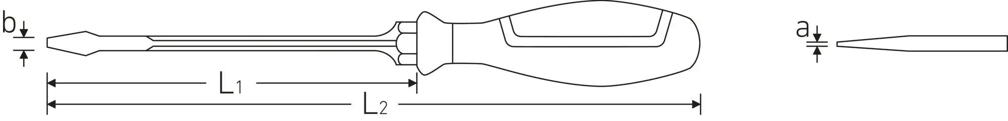 Stahlwille DRALL+ Slotted Screwdriver with Hexagon Shank Profile, 10mm - ST 46223500 Stahlwille