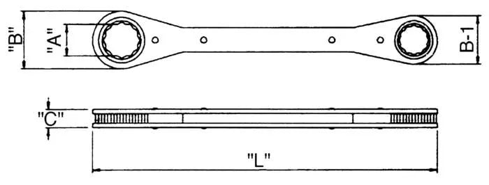 Wright Tool 12-Point SAE Ratcheting Box Wrench, 1/4 x 5/16 in - WT 9381 Box Wrench Wright Tool