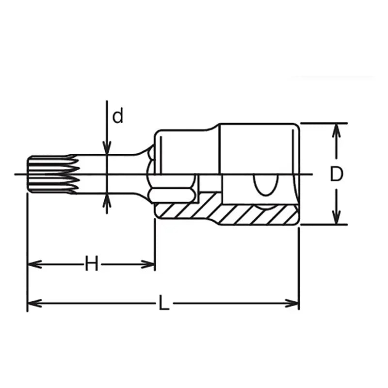 Ko-ken Tools 3/8 Sq. Dr. Bit Socket XZN M12 Triple Square Length 120mm Ko-ken Tools